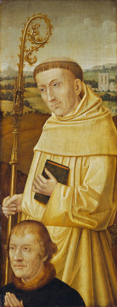 San Bernardo con donante [anverso] de Imitator of Flemish 15th Century