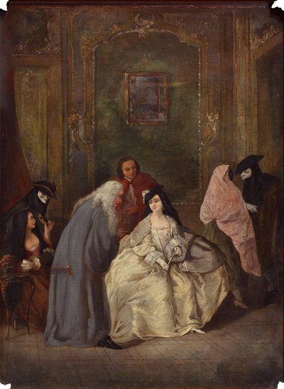 Reunión del fiscal y su esposa de Imitator of Pietro Longhi