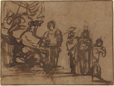 Cristo ante Pilato de Imitator of Rembrandt van Rijn