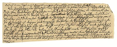 Manuscrito autógrafo, en alemán, notas sobre filosofía y la Universidad de Königsberg (pluma y tinta sobre papel) de Immanuel Kant