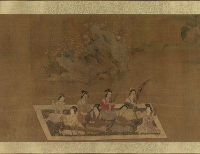 Lady Su Hui y su rompecabezas de versos, siglo XVI de In the style of Qiu Ying