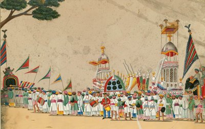 Procesión festiva, c. 1800 de Indian Art