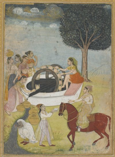 Un grupo de mujeres en un pozo de Indian School