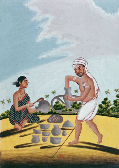 Un alfarero trabajando de Indian School