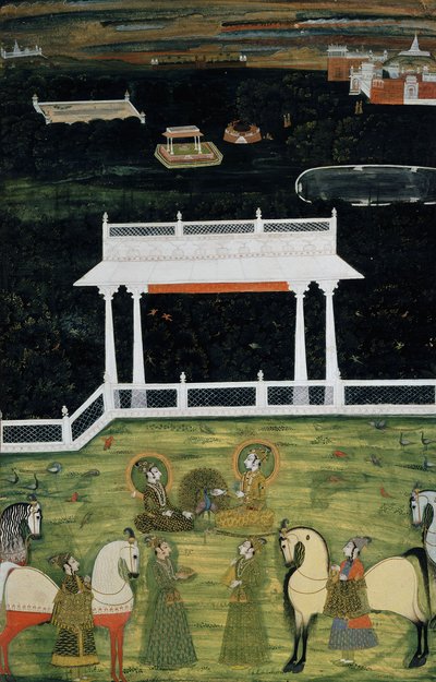 Un paraíso principesco, c. 1750-1760 de Indian School