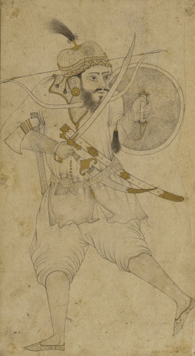 Un soldado tártaro, Ahmadnagar, meseta del Decán de Indian School