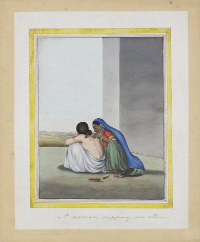 Una mujer aplicando ventosas a otra de Indian School