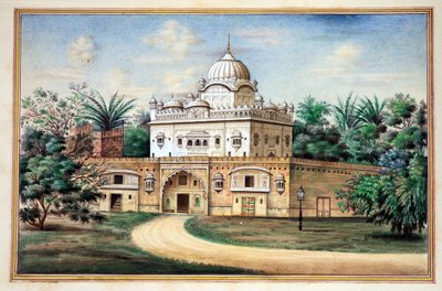 Templo Akali Amritsar, del Reino del Punjab, sus Gobernantes y Jefes, volumen II de Indian School