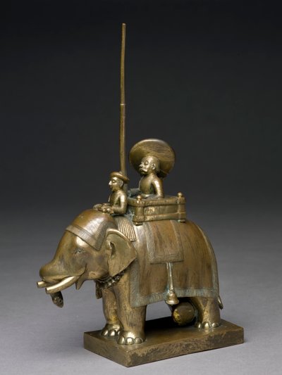 Un oficial montando un elefante, 1795 de Indian School