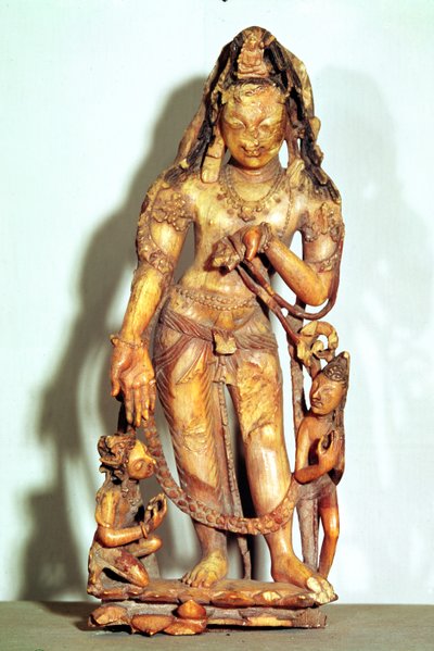 Figura de Avalokitesvara, de Cachemira de Indian School