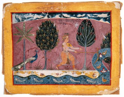 Balarama con su arado en el río Jamna de Indian School