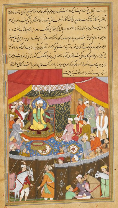 Bayazid traje ante Timur en 1402, ilustración de 