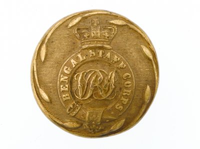Botón, Cuerpo de Estado Mayor de Bengala, 1861-1876 de Indian School