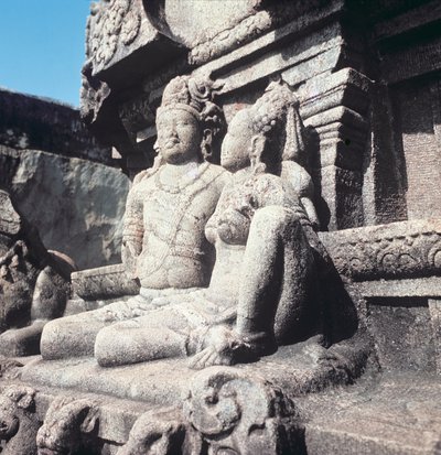 Figuras talladas de Shiva y Parvati, c.800 d.C. de Indian School