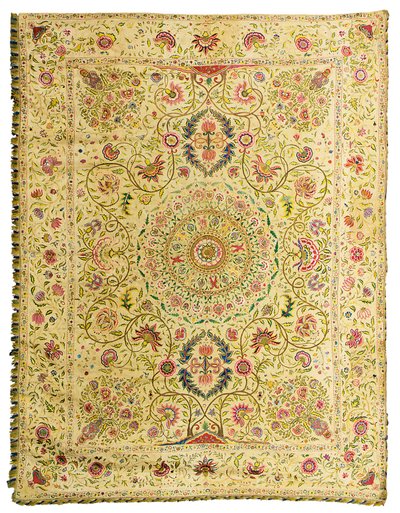 Cubrecama, Mughal de Indian School