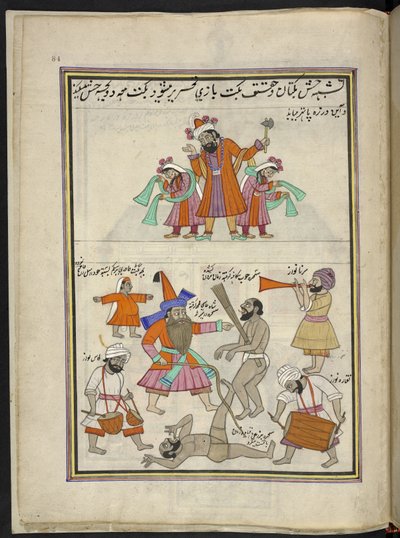 animadores,  86 dibujos encuadernados en un volumen que representa oficios y ocupaciones en Cachemira, se muestra a los artesanos trabajando con sus implementos y equipos,  Por un artista de Cachemira, probablemente en Srinagar, c.1850-60 (gouache sobre pa de Indian School