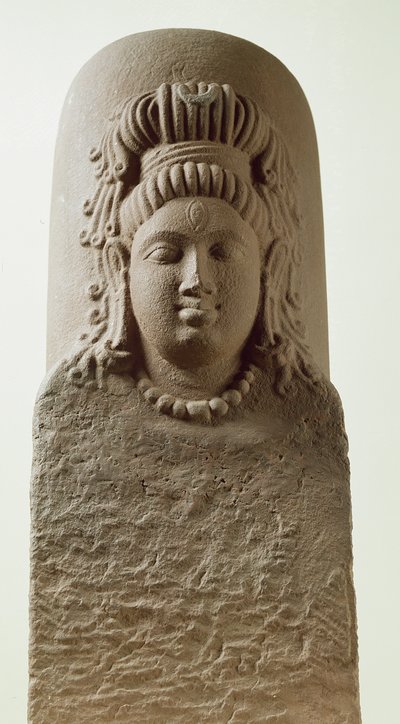 Figura de Ekamukha Siva-Linga del Templo en Khoh de Indian School