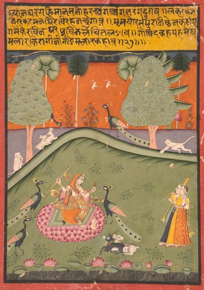 Gaurmalar Ragini de Megh de Indian School