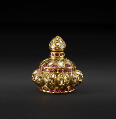 Botella de Kohl con Gemas, mediados del siglo XVII de Indian School