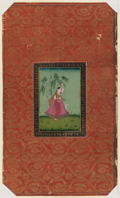 Niña con un ciervo, 1875-1900 de Indian School