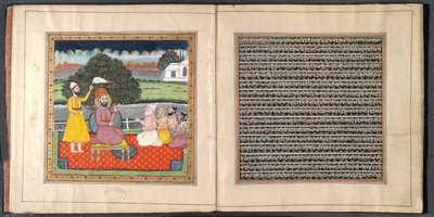 Guru Nanak, el fundador de la religión sij, en disputa con los santos hindúes de Indian School