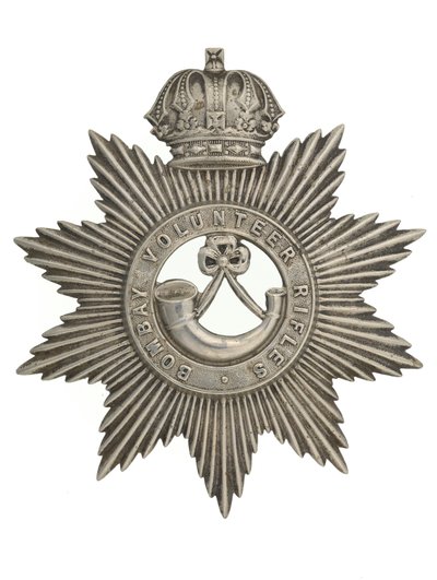 Insignia de casco, Bombay Volunteer Rifles, 1877-1901 de Indian School