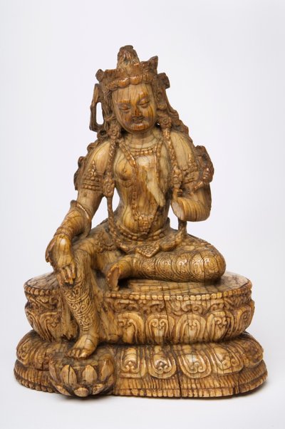 Figura de marfil del Himalaya de Tara de Indian School