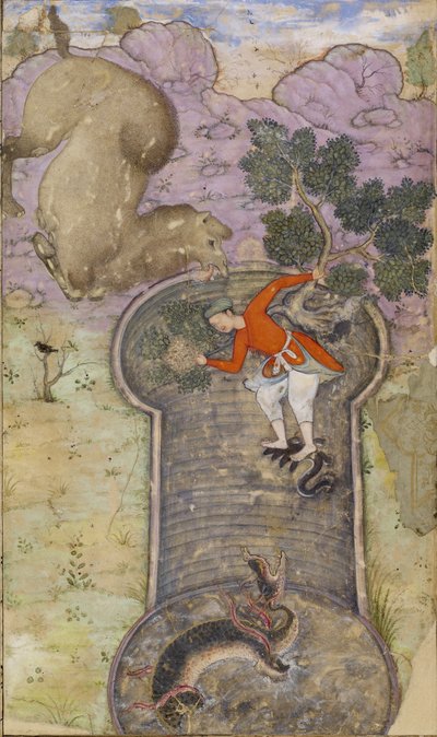 Ilustración de "Anvār-i Suhaylī" de Indian School