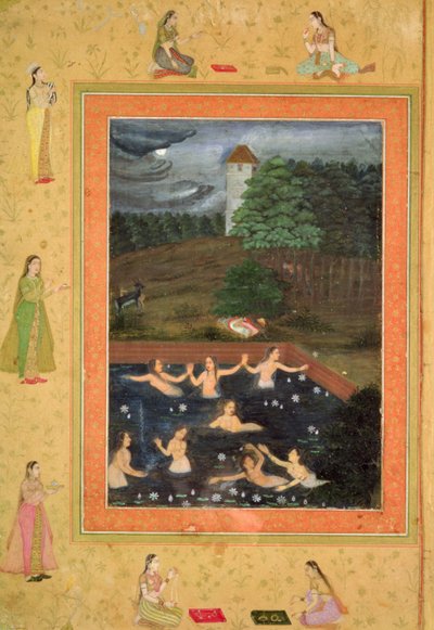 Ocho mujeres bañándose (atribuido a Payag) de Indian School