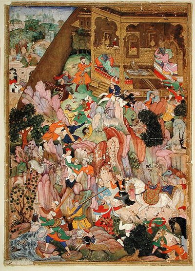 Harivasma, el palacio del oso, c.1586 de Indian School
