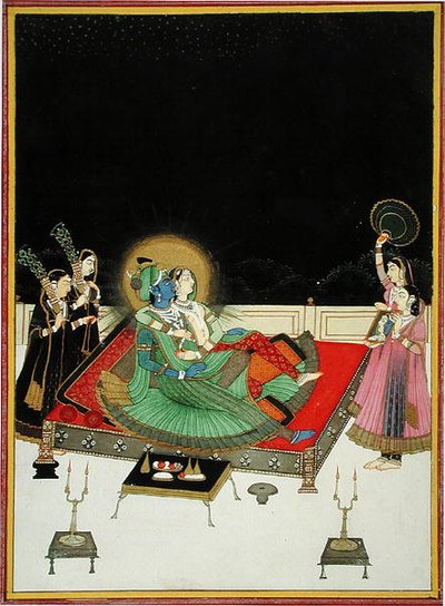 Radha y Krishna se admiran en el espejo de Indian School