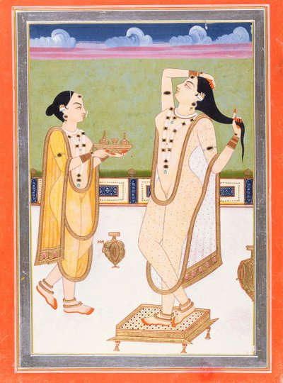 Dama india en su tocador de Indian School