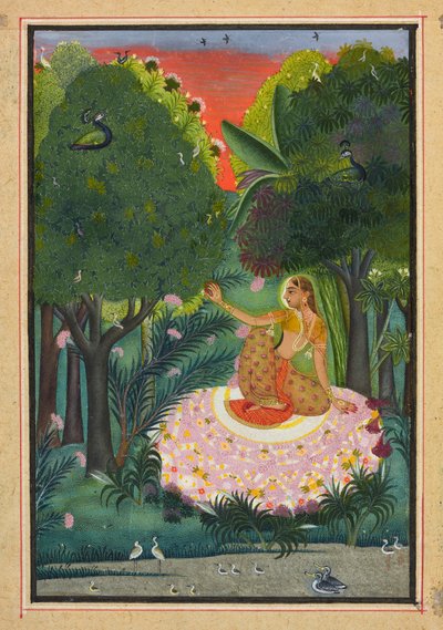 Kamod Ragini, folio de un "Ragamala", c.1770-1775 de Indian School