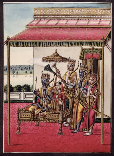MSS EUR C 116/1 f.13v Rama, de la epopeya hindú 