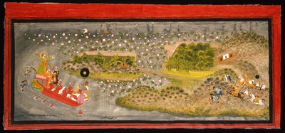 Maharana Jagat Singh II cazando halcones y jabalíes, c.1740 de Indian School