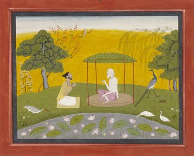 Markandeya refiere a Jaimuni a los Cuatro Pájaros Sabios, c.1800-20 de Indian School