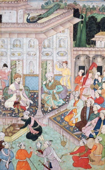 Encuentro entre Babur y Bedi Az Zaman Mirza, siglos XVI-XVII de Indian School