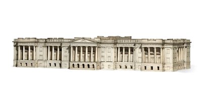 Modelo del Palacio Hazarduari, Murshidabad, c.1835 de Indian School