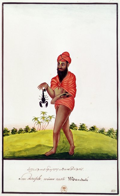 Ms Indien 743 Vendedor de remedios contra picaduras de escorpión, 1831 de Indian School
