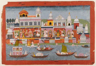 Página de una serie Bhagavata Purana, c.1775-1800 de Indian School