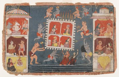 Página de una Serie Dispersa del Bhagavata Purana de Indian School