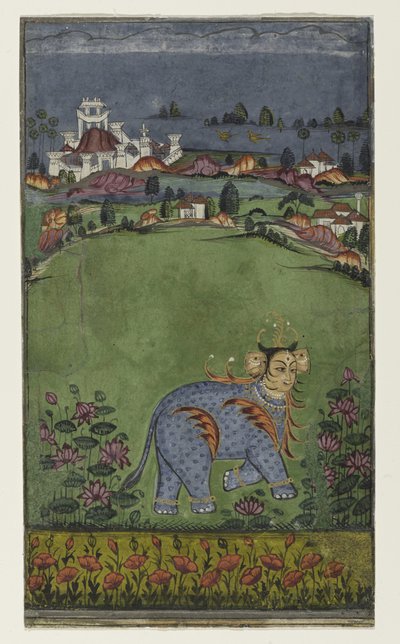 Página de un tratado astrológico, c.1750 de Indian School