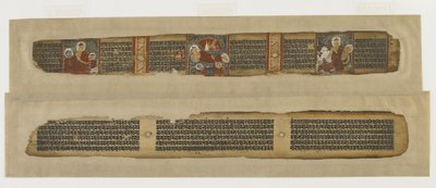 Parinirvana de Buda, de un manuscrito Prajnaparamita, Bengala o Bihar, dinastía Pala-Sena de Indian School