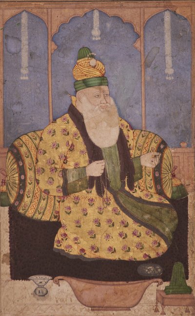 Retrato de un jeque sufí de Indian School
