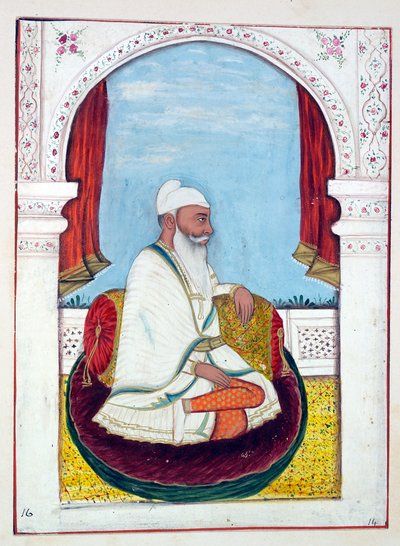 Rajá Lal Singh, del Reino del Punjab, sus gobernantes y jefes, volumen I, un volumen de 27 estudios en acuarela por un artista indio no identificado, c.1840 de Indian School