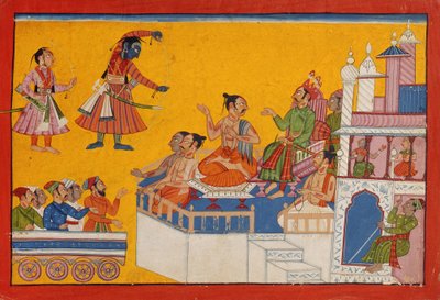 Rama dobla su arco, c.1700 de Indian School