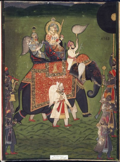 Rana Jawan Singh de Mewar (acuarela sobre papel) de Indian School