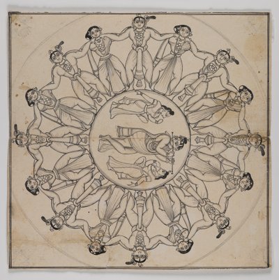 Rasa-lila (Dibujo) de Indian School