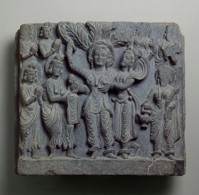 Relieve que representa el Nacimiento de Buda, Gandhara, probablemente Sikri, siglo II-III de Indian School