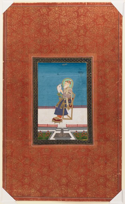 Shah Jahan con un halcón, 1875-1900 de Indian School